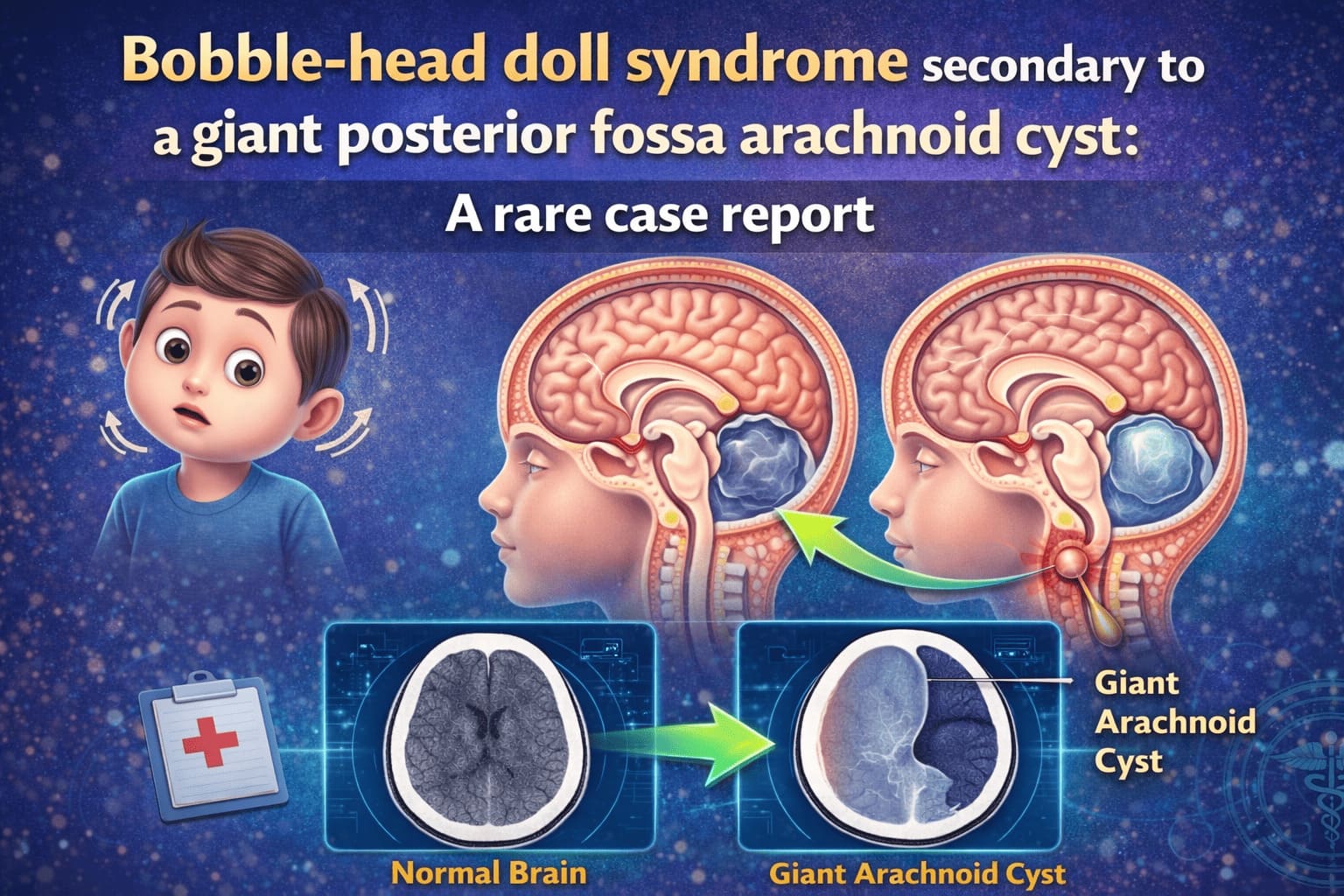 Bobble-head doll syndrome secondary to a giant posterior fossa arachnoid cyst: A rare case report | Dr. Kalakoti Chandra Sekhar Reddy - Best Neurologist