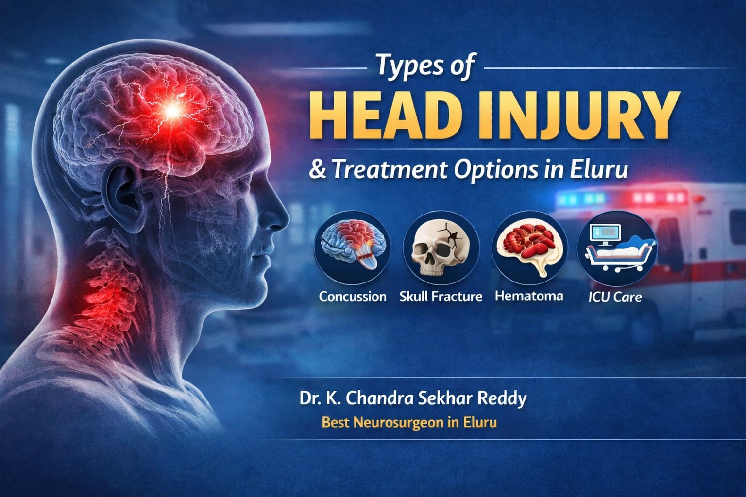 Types Of Head Injury & Treatment Options In Eluru | Best Neurosurgeon Dr. Kalakoti Chandra Sekhar Reddy